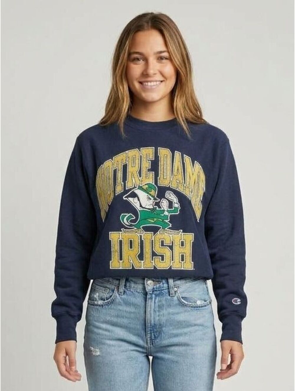 Vintage Champion Notre Dame Fighting Irish Unisex Crewneck Sweatshirt